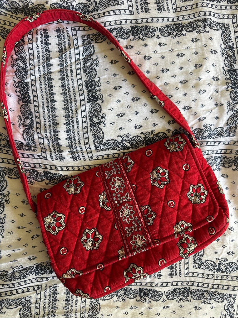 Vera Bradley Red Bandana Purse